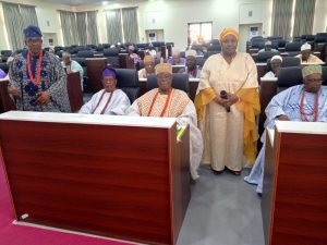 Dr. Adeola Adeleye-Fasubaa with Ekiti Traditional rulers
